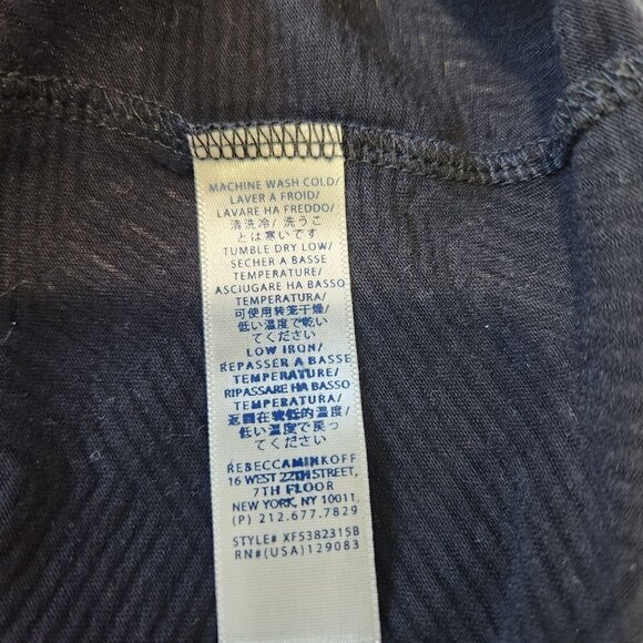 Rebecca Minkoff Sleeveless Drape Tunic Top M Black Crew Neck Semi‎ Sheer - Picture 7 of 9